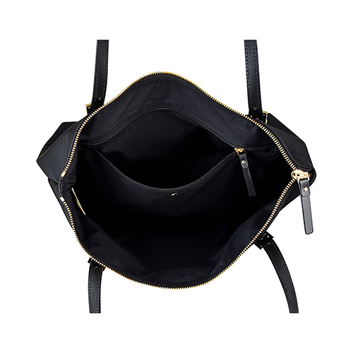 Kate Spade Watson Lane黑桃金LOGO尼龍拉鍊肩背包(小/黑)