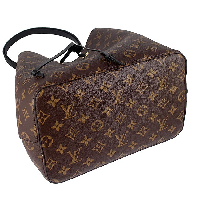 LV M44020 Monogram 經典LV花紋黑色伸縮背帶水桶包