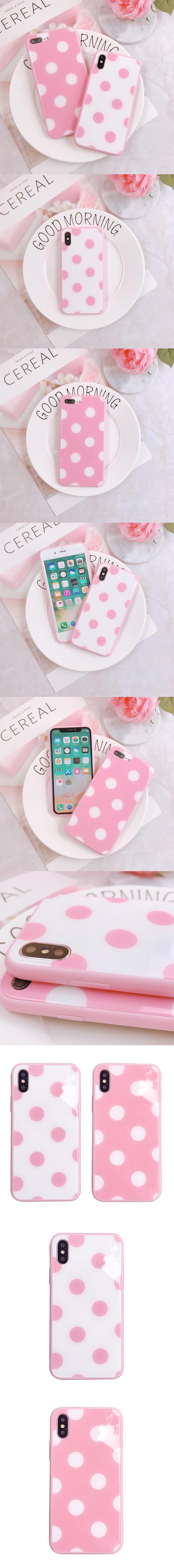 【TOYSELECT】iPhone Xs Max 粉紅波妞點點9H玻璃殼