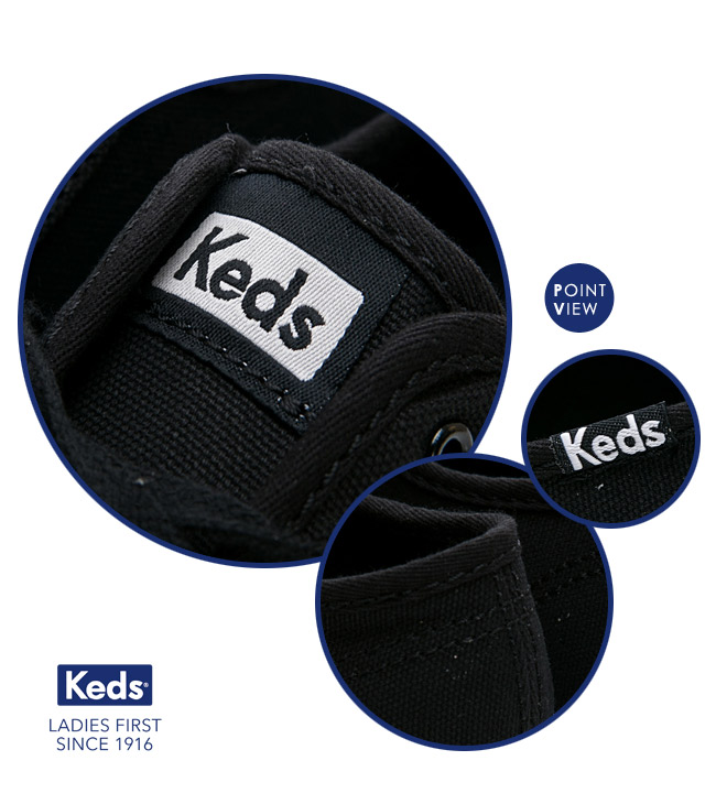 Keds TRIPLE KICK 復刻厚底綁帶休閒鞋-黑/白