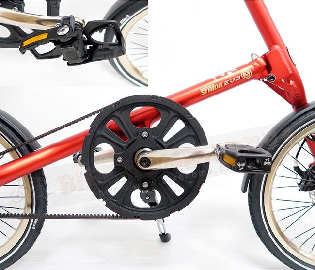 STRiDA速立達 18吋內變3速EVO版碟剎折疊單車/三角形單車-霧紅色