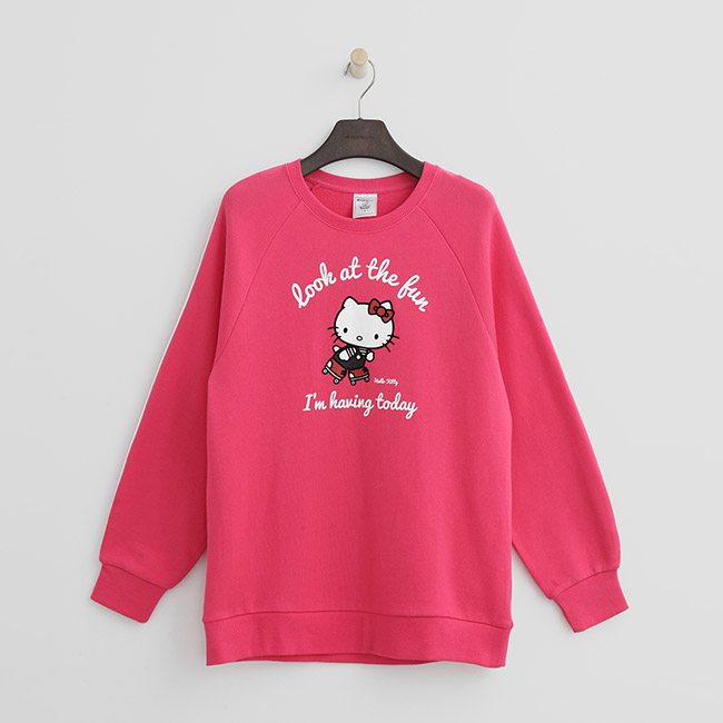 Hang Ten - 女裝 - Hello Kitty 系列玩耍圖樣T恤-粉