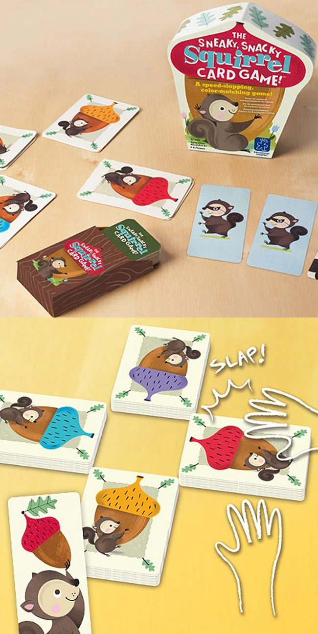 美國Educational Insights親子互動桌遊 - 小松鼠遊戲卡