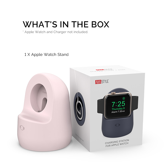 AHAStyle Apple Watch矽膠充電底座 粉色