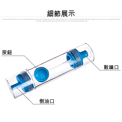 JANOSENO 按壓式雙頭醬油調味料噴瓶/控油小油壺-3入