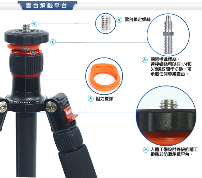 Triopo捷寶碳纖維管三腳架GT-2804X8C+B-2球型雲台