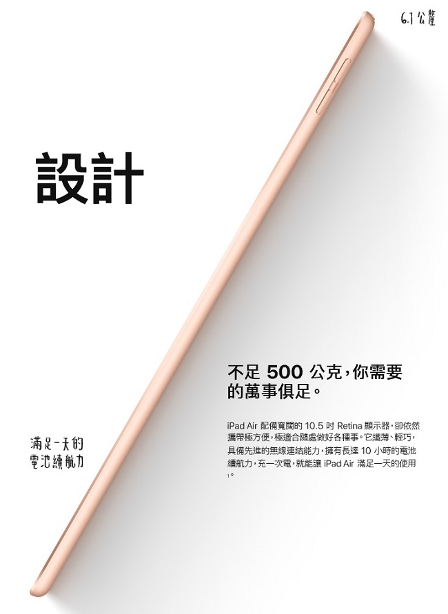 Apple 2019 iPad Air 10.5吋64GB WIFI平板電腦