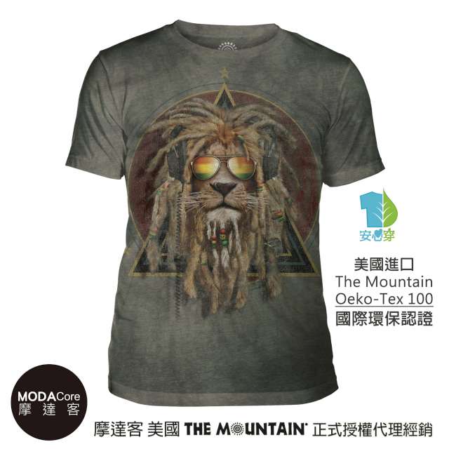 摩達客 美國The Mountain都會系列 復刻加滿獅 中性修身短袖T恤