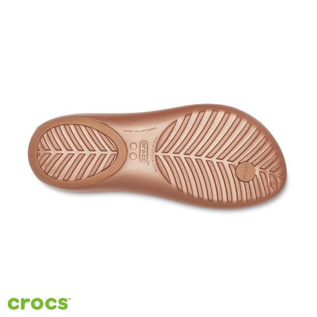 Crocs 卡駱馳 (女鞋) 瑟琳娜女士素面人字涼鞋 205468-860