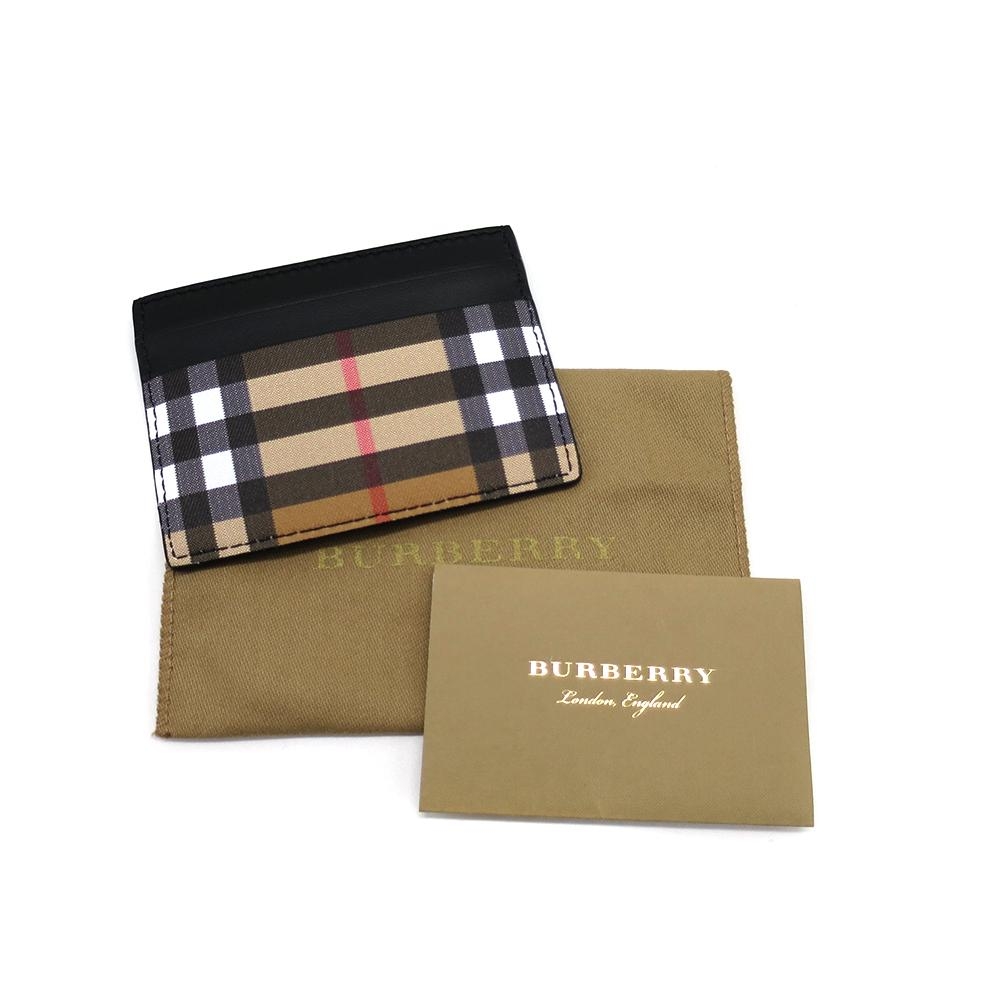 BURBERRY Vintage 格紋扁式卡片夾