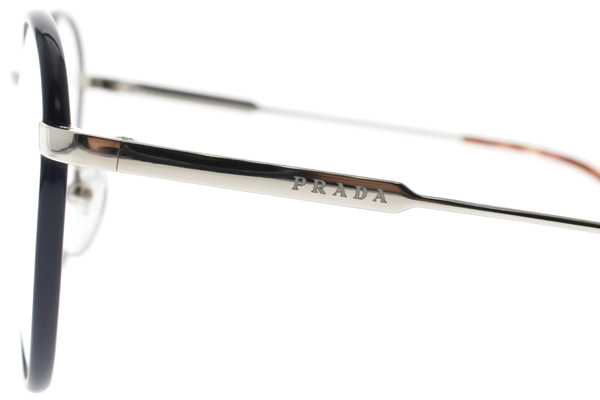 PRADA光學眼鏡 時尚圓框款/藍-銀#VPR50VVD 2431O1