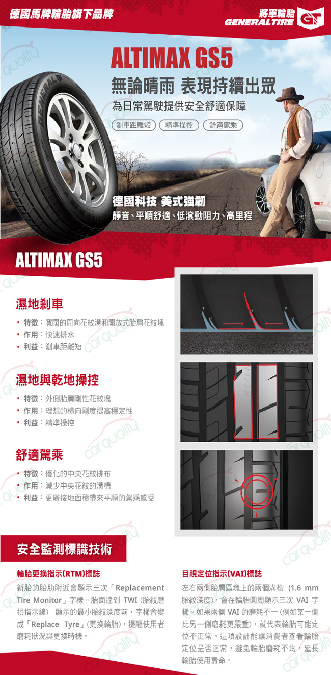 【將軍】ALTIMAX GS5_195/60/15 舒適輪胎_送專業安裝_四入組(GS5)