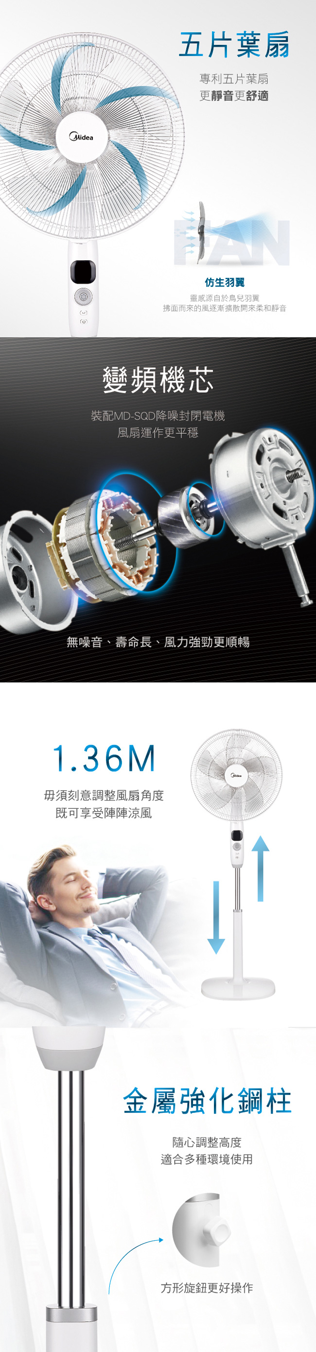 Midea美的16吋DC變頻直流省電馬達風扇 FS40-16CR