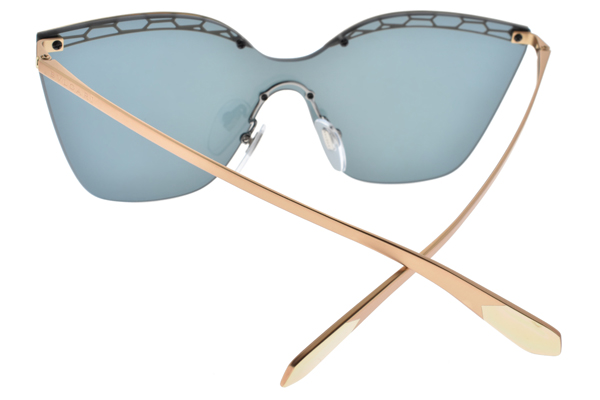 BVLGARI太陽眼鏡 無邊框古典貓眼/金-粉水銀#BG6093 20144Z