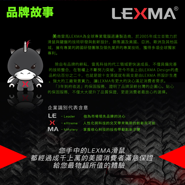 LEXMA G82有線遊戲滑鼠