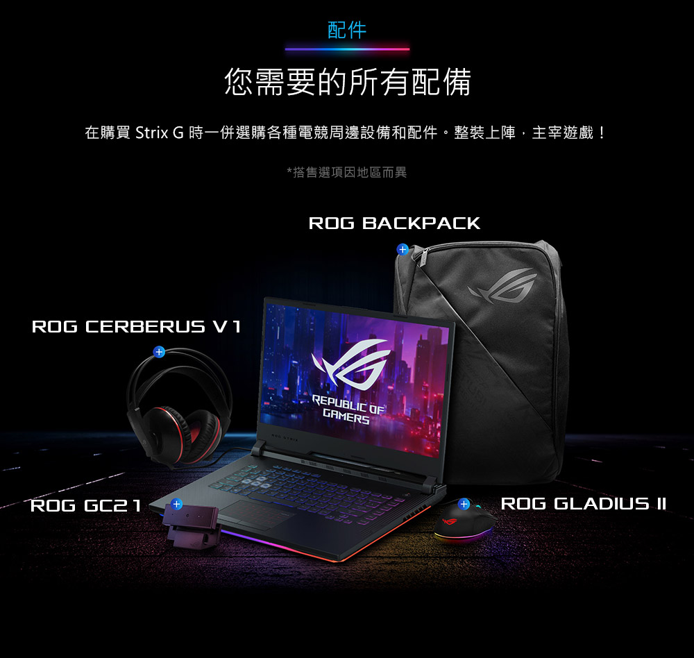 ASUS ROG G531GU 15吋電競筆電 (i7-9750H/GTX1660/雙碟)