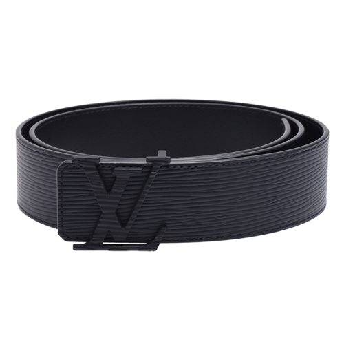LV M9229S 經典EPI牛皮黑色金屬LV字母釦環腰帶/皮帶(黑)