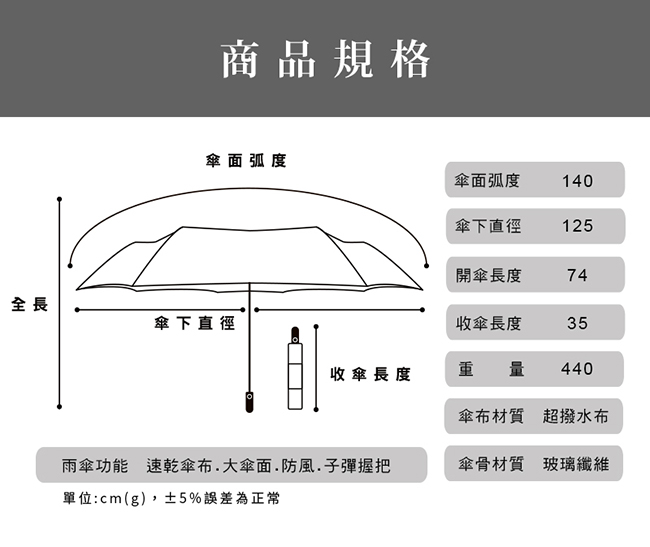 TDN 日系極簡超撥水自動傘 省力回壓自動開收傘B7549S