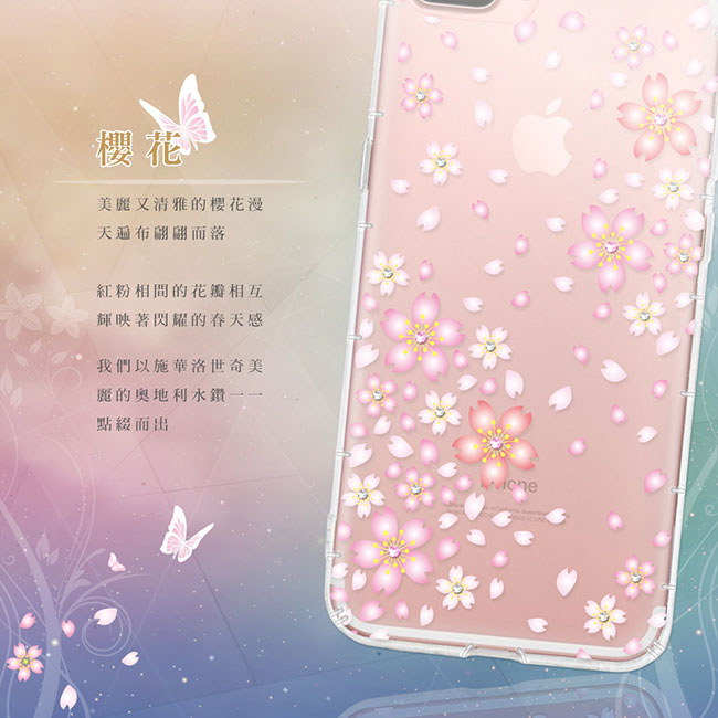 EVO CASE SAMSUNG J6+ 奧地利水鑽殼 - 櫻花