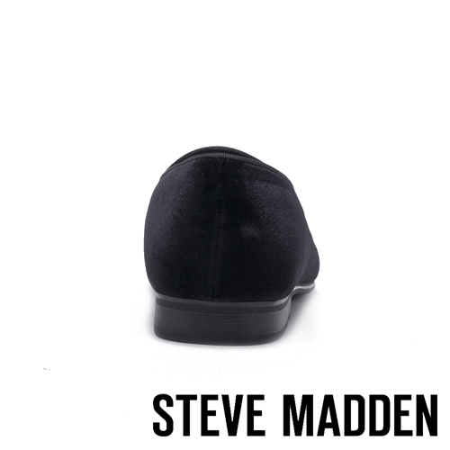 STEVE MADDEN-CRANIUM絨面骷髏男士懶人鞋-絨黑