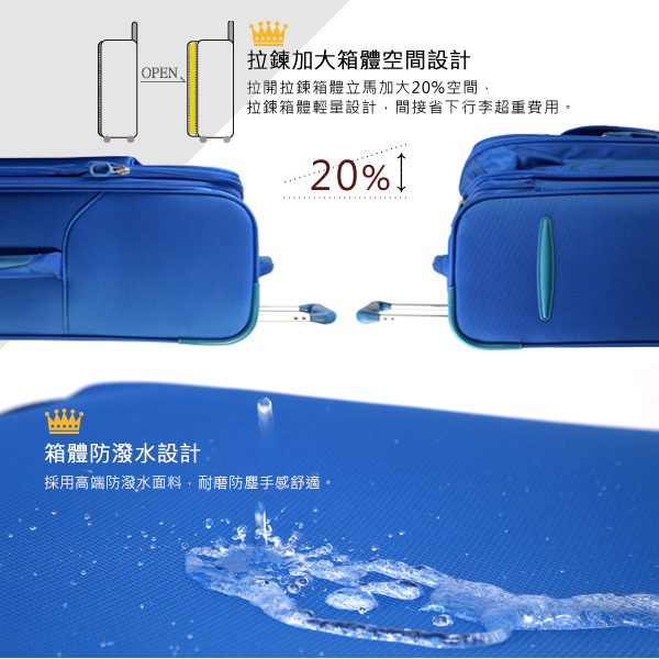 Verage ~維麗杰 25吋輕量經典系列行李箱 (藍)