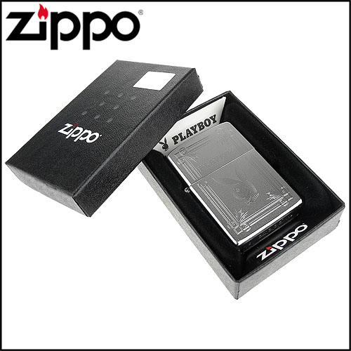 ZIPPO 美系~Playboy-標誌圖案自動雕刻打火機