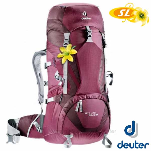 德國 Deuter 女 ACT Lite 35+10SL 登山健行耐磨透氣背包_紫/深紫