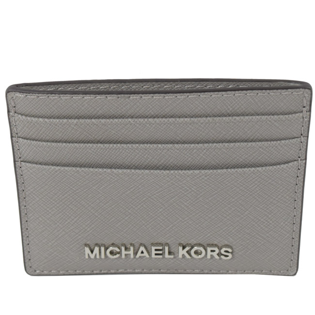 MICHAEL KORS Jet Set 簡易式防刮牛皮卡夾(珍珠灰)