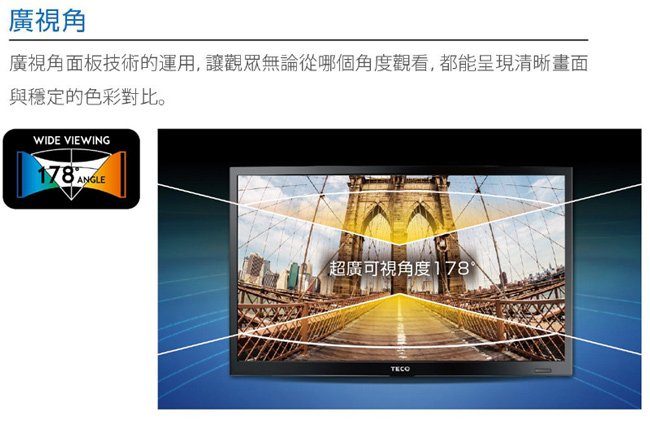 TECO東元 42吋 FHD低藍光液晶顯示器+視訊盒 TL42K1TRE
