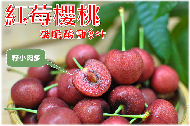 【川琪】硬脆 紅莓櫻桃 9.5R(1.8kg禮盒裝)