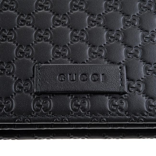 GUCCI 經典Guccissima系列雙G壓紋LOGO牛皮肩背/斜背包 (黑色)