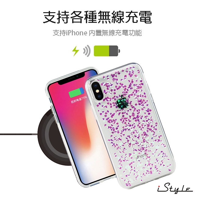 iStyle iPhone X/XS 5.8吋 銀箔花手機殼