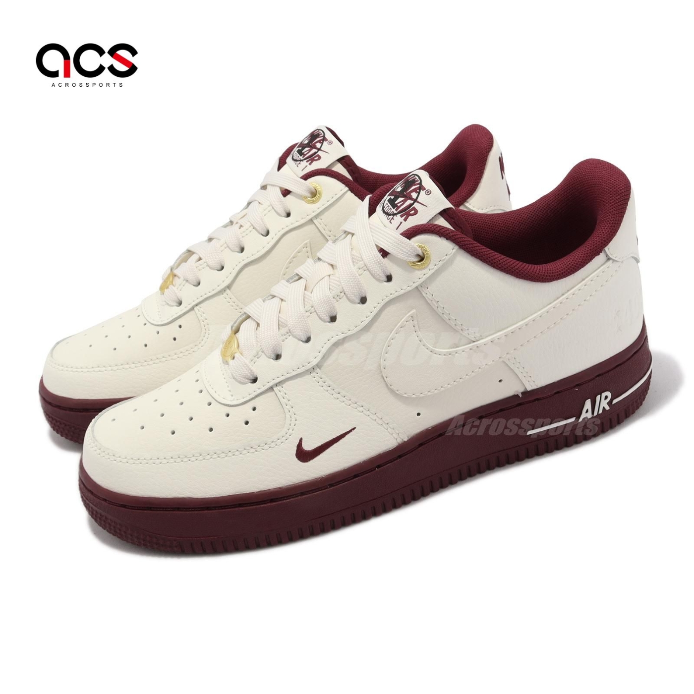 Nike 休閒鞋Wmns Air Force 1 07 SE 女鞋男鞋奶油白酒紅AF1 40週年