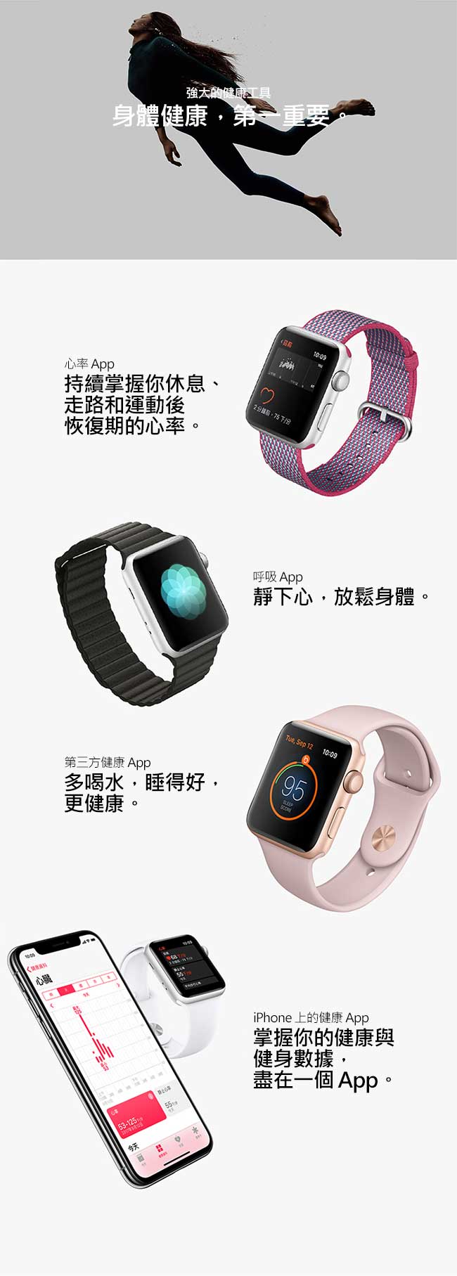 Apple Watch Series 3 (GPS) 38mm 銀色鋁金屬錶殼+白色錶帶