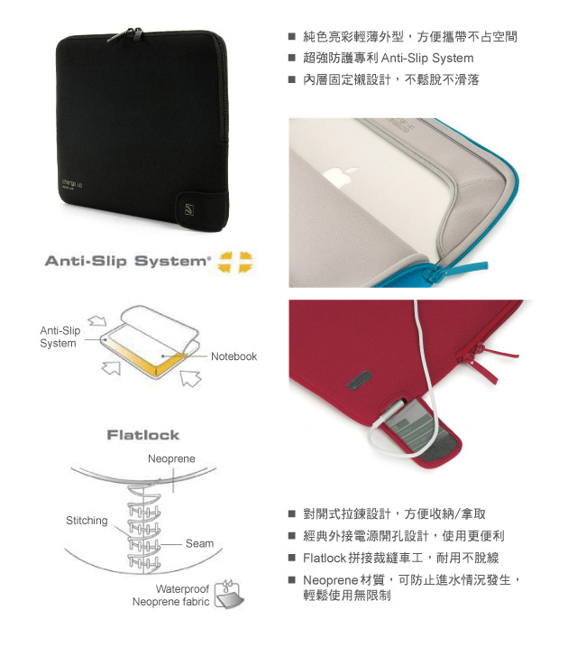 TUCANO Charge_up MB Air 專用雙重防震內袋11吋