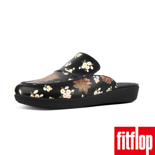 FitFlop LEATHER MULES-黑色