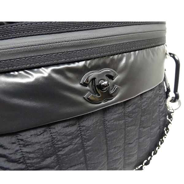 CHANEL 尼龍束口後背包(黑色)