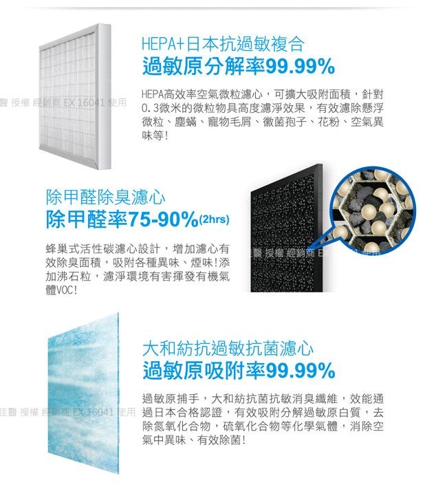 佳醫超淨 10-15坪 抗過敏空氣清淨機 AIR-10W