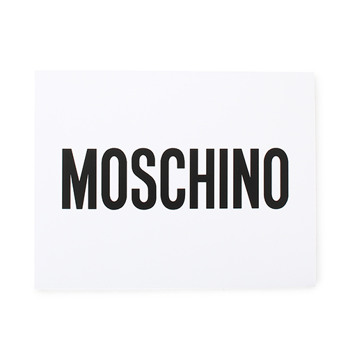 MOSCHINO 經典刺繡TOY小熊羊毛圍巾-深灰色