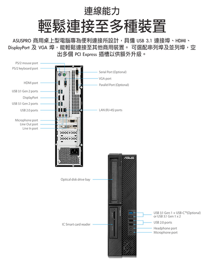 ASUS M640SA i3-8100/4G/1T+120SSD/W10P