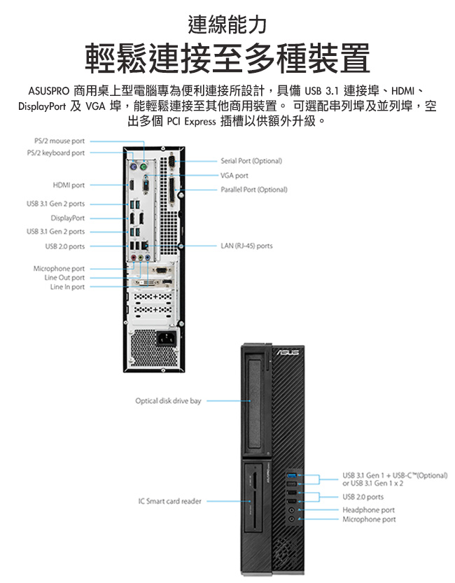 ASUS M640SA i5-8500/4G/500G+240M.2/W10P
