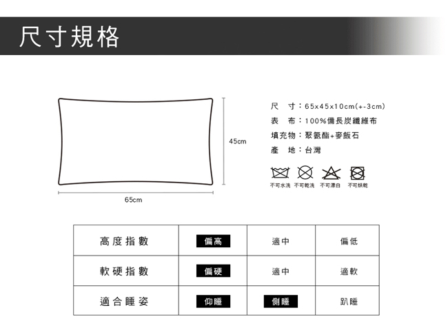 OCEAN 抑菌備長炭麥飯石感溫枕-二入(台灣製)