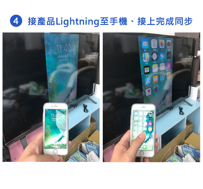 蘋果Lightning轉HDMI+VGA+AV 三合一高品質數位影音轉接器-7585C