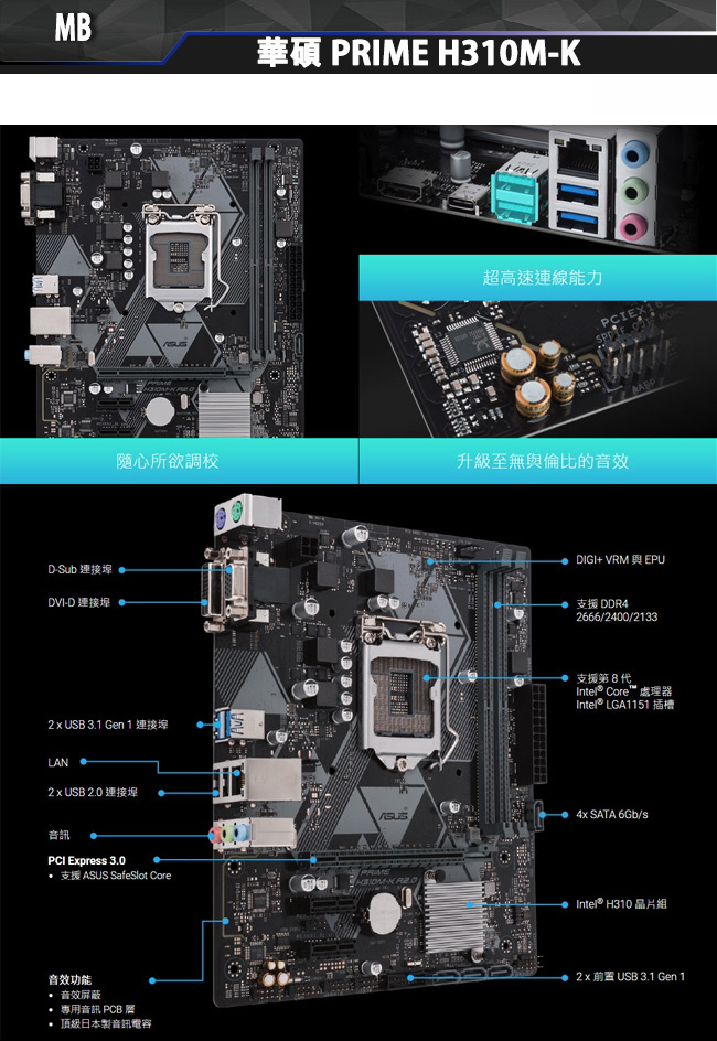 華碩平台i3 四核{戰力十足}GTX1650-4G獨顯電玩機