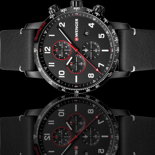 WENGER Attitude Chrono 計時時尚腕錶(01.1543.106)黑