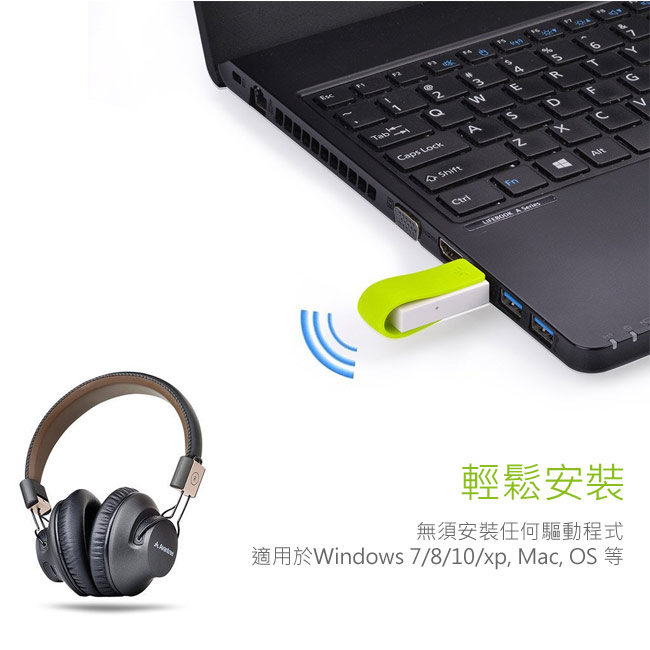 Avantree Leaf低延遲USB藍牙音樂發射器(黑)