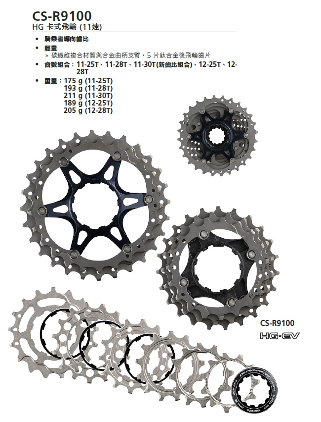 SHIMANO】CS-R9100 DURA ACE 11速飛輪11-25T @敗家導購Y!購物