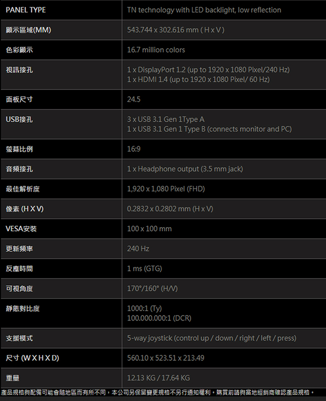 MSI微星 Oculux NXG251R 25型極速電競螢幕