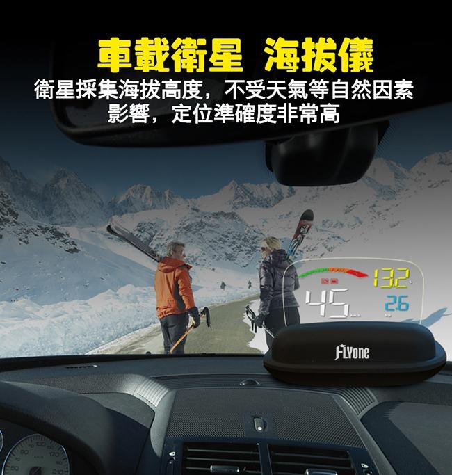 FLYone C800 HUD OBD2/GPS 雙系統多功能汽車抬頭顯示器-自