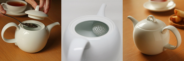 日本白山陶器MAYU系列白瓷茶壺 